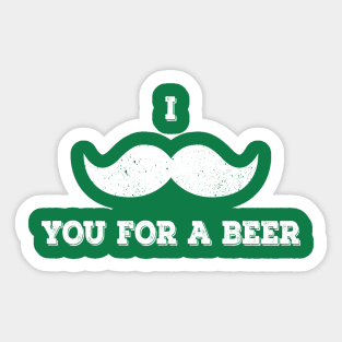 I Mustache You For A Beer Sticker